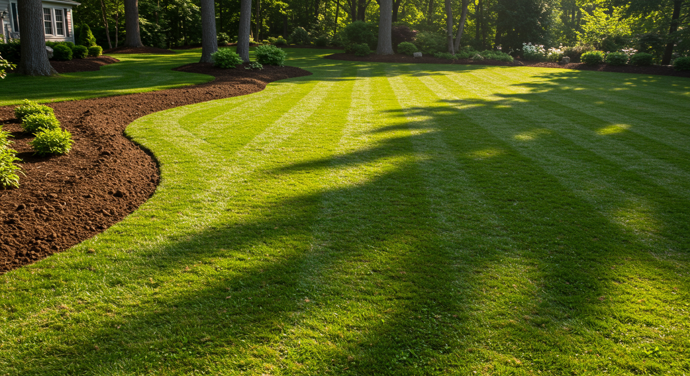 Galaxy Landscaping using professional grading equipment to level soil for a landscape project in Bucks County.